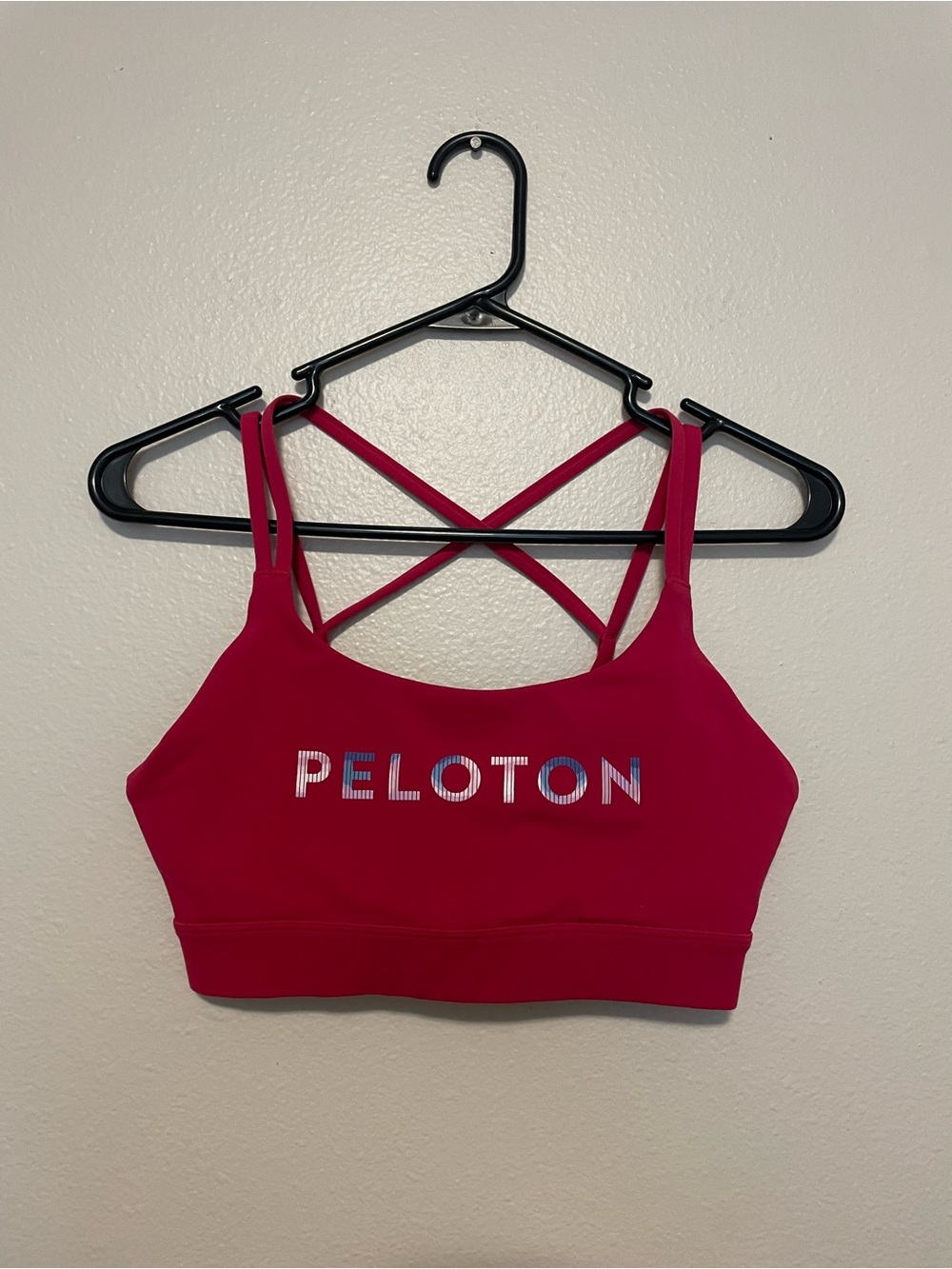 Peloton Pink Cross-Back Sports Bra